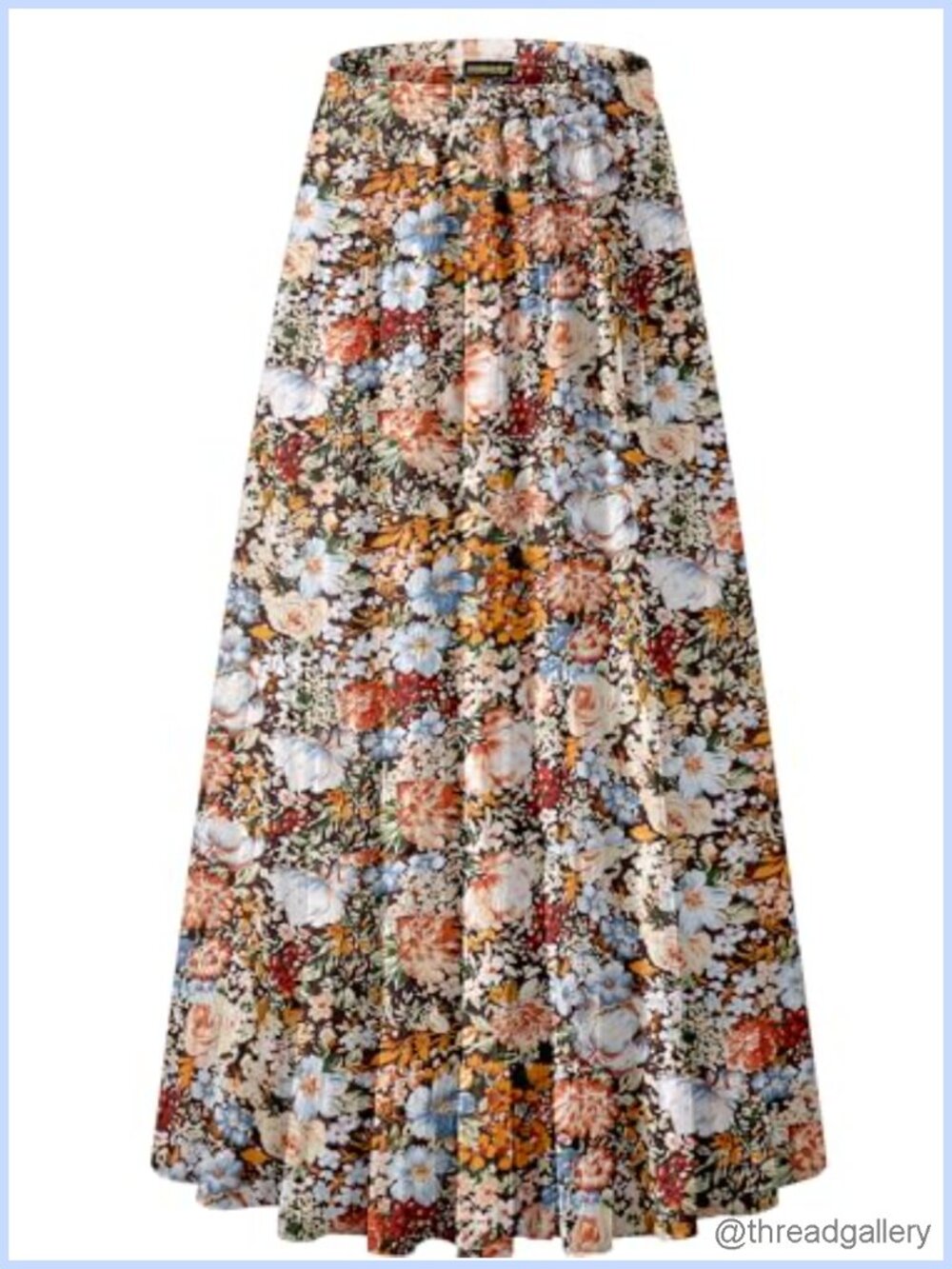 Chiffon High Waist Pleated A-Line Maxi Skirt Flowy Long Skirt